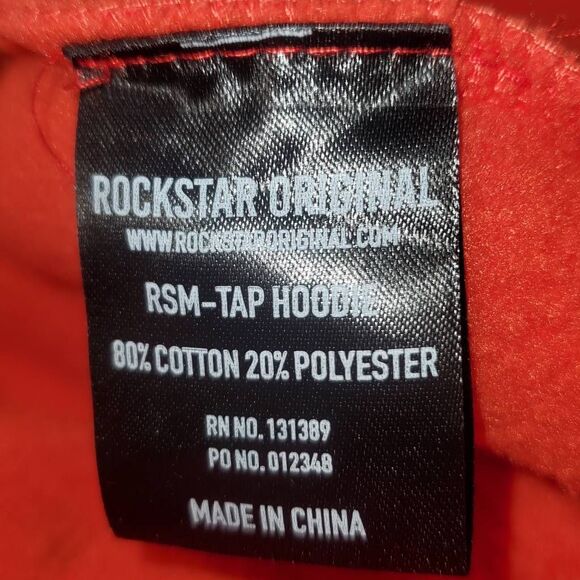 ROCKSTAR ORIGINAL TAP Painter Hoodie RED Pullover Size 3XL - Picture 6 of 9